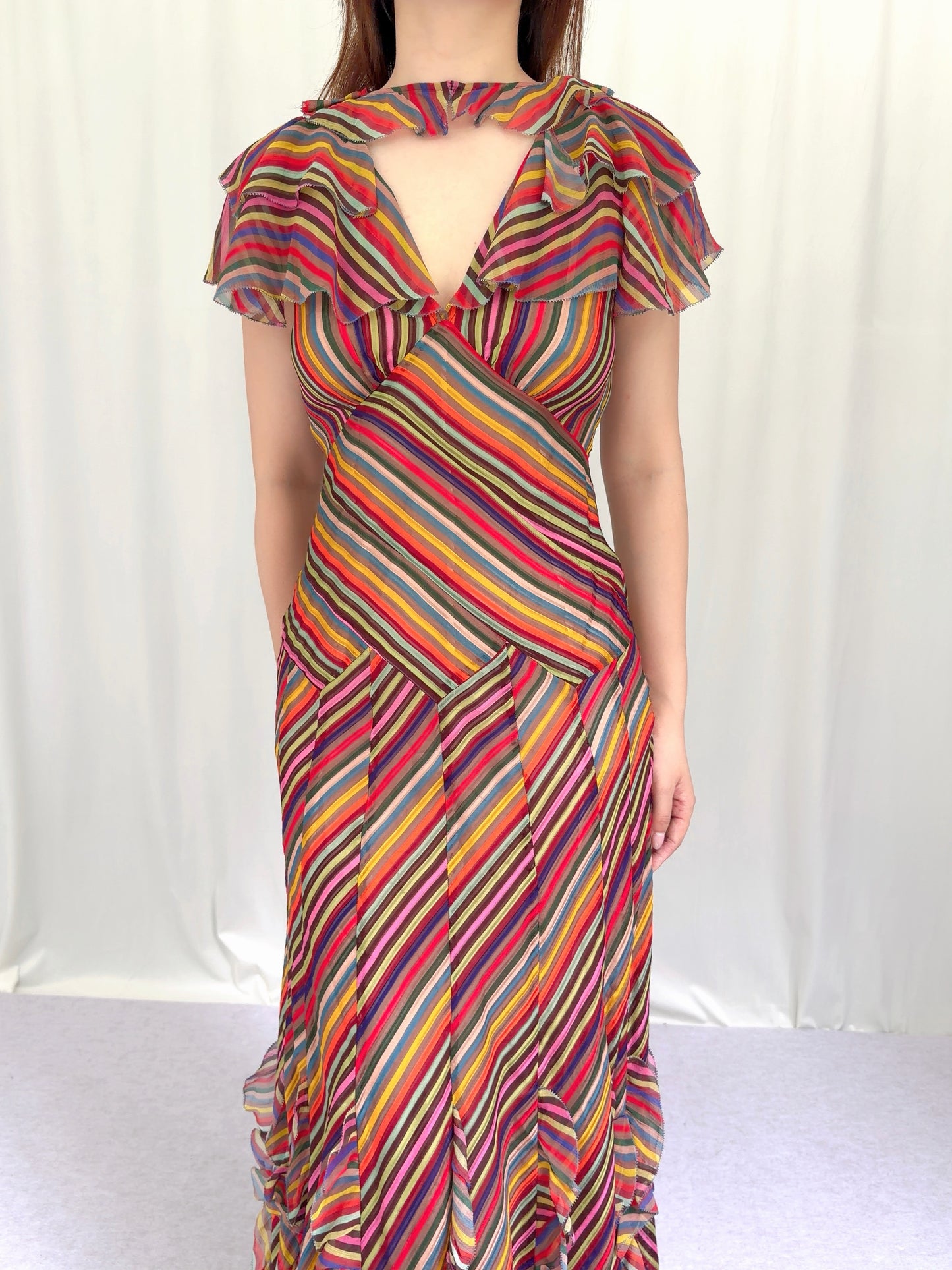 Orphe Maxi Dress - Hedy Stripe in S