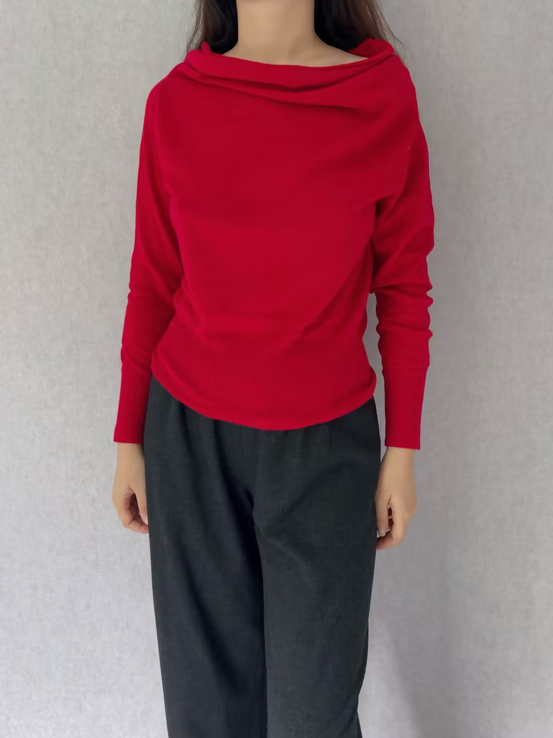 Lean On My Shoulder Eco Sweater - Red