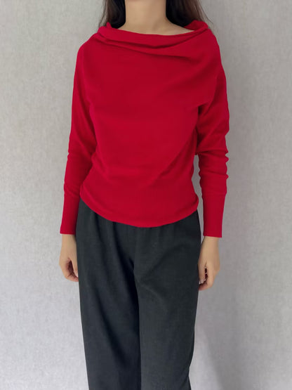 Lean On My Shoulder Eco Sweater - Red