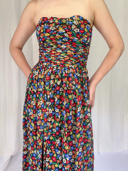 Robe mi-longue en dentelle Sohana en jaune jonquille