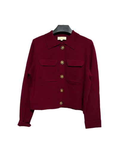 Betty Cardigan - Burgundy