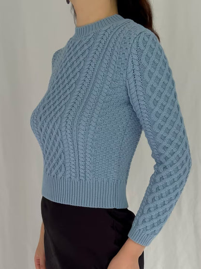 Cabbie Sweater - Ash Blue in S