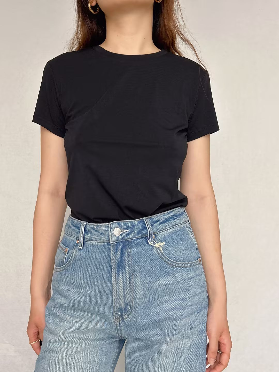 Black Tiny Tee in Pima Cotton