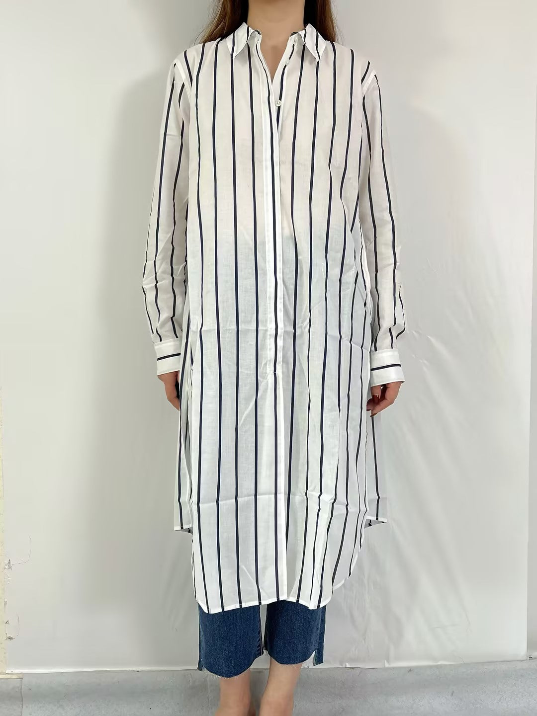 EQ Striped Shirt Dress