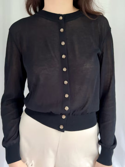 CL Hydra Sheer Cardigan - Black