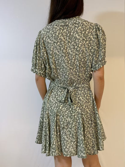 Brixton Silk Dress in Pomme et Poire Floral