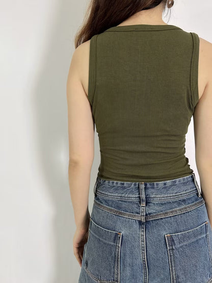 Felicien Tank Top in Khaki