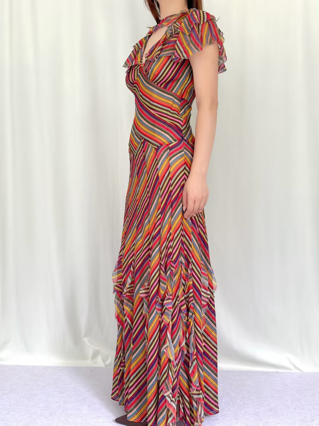 Orphe Maxi Dress - Hedy Stripe in S
