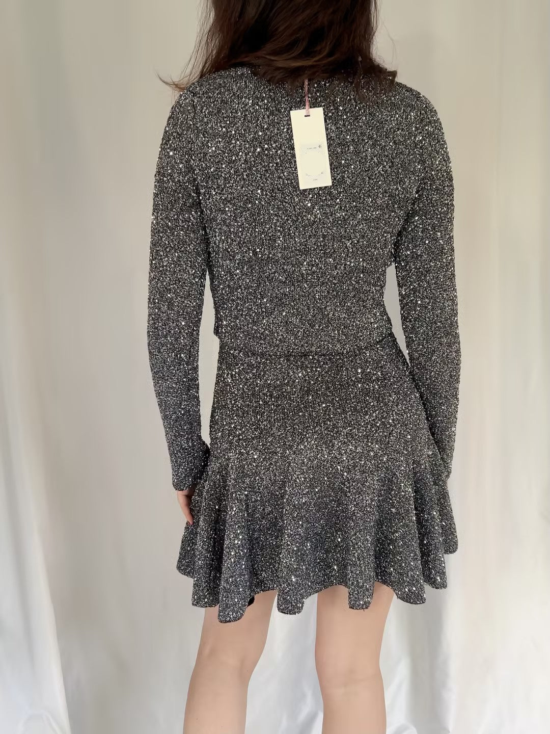 LSF Ferra Sequin Stretch Cardigan - Black