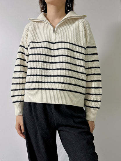 Amelina Stripe Cashmere Sweater