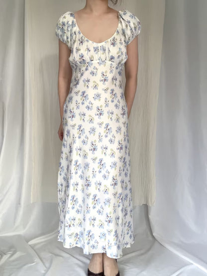Florencia Dress - Bleu Frolicking Floral