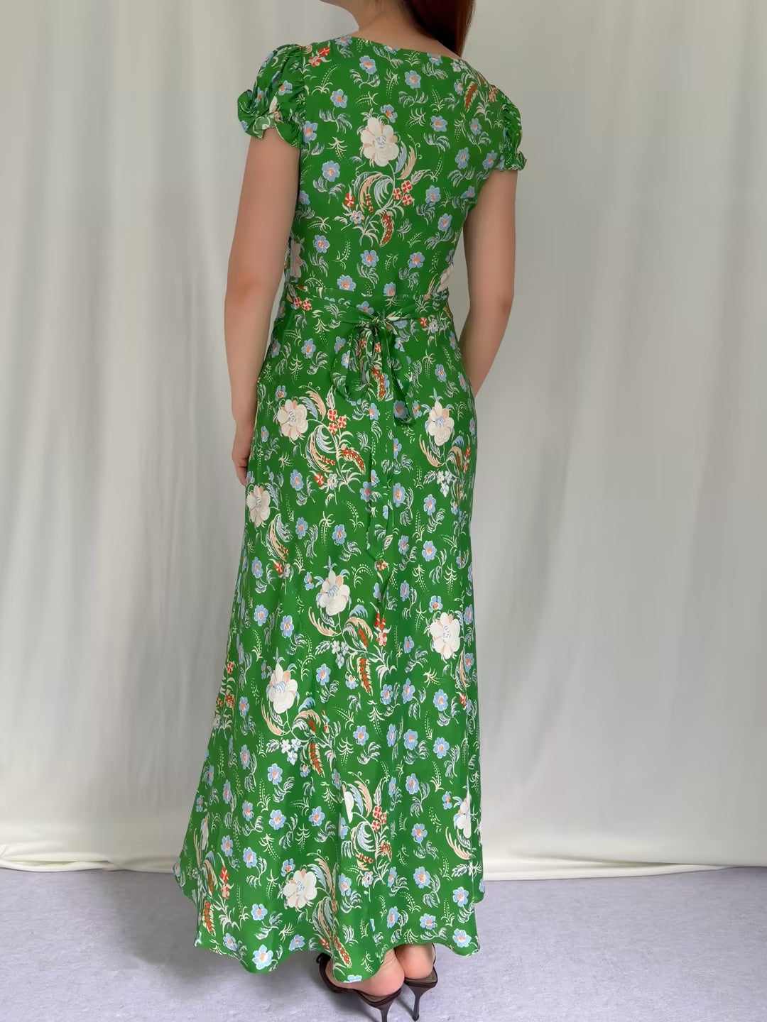 Valerine Dress - Emerald Hollyhock Hills