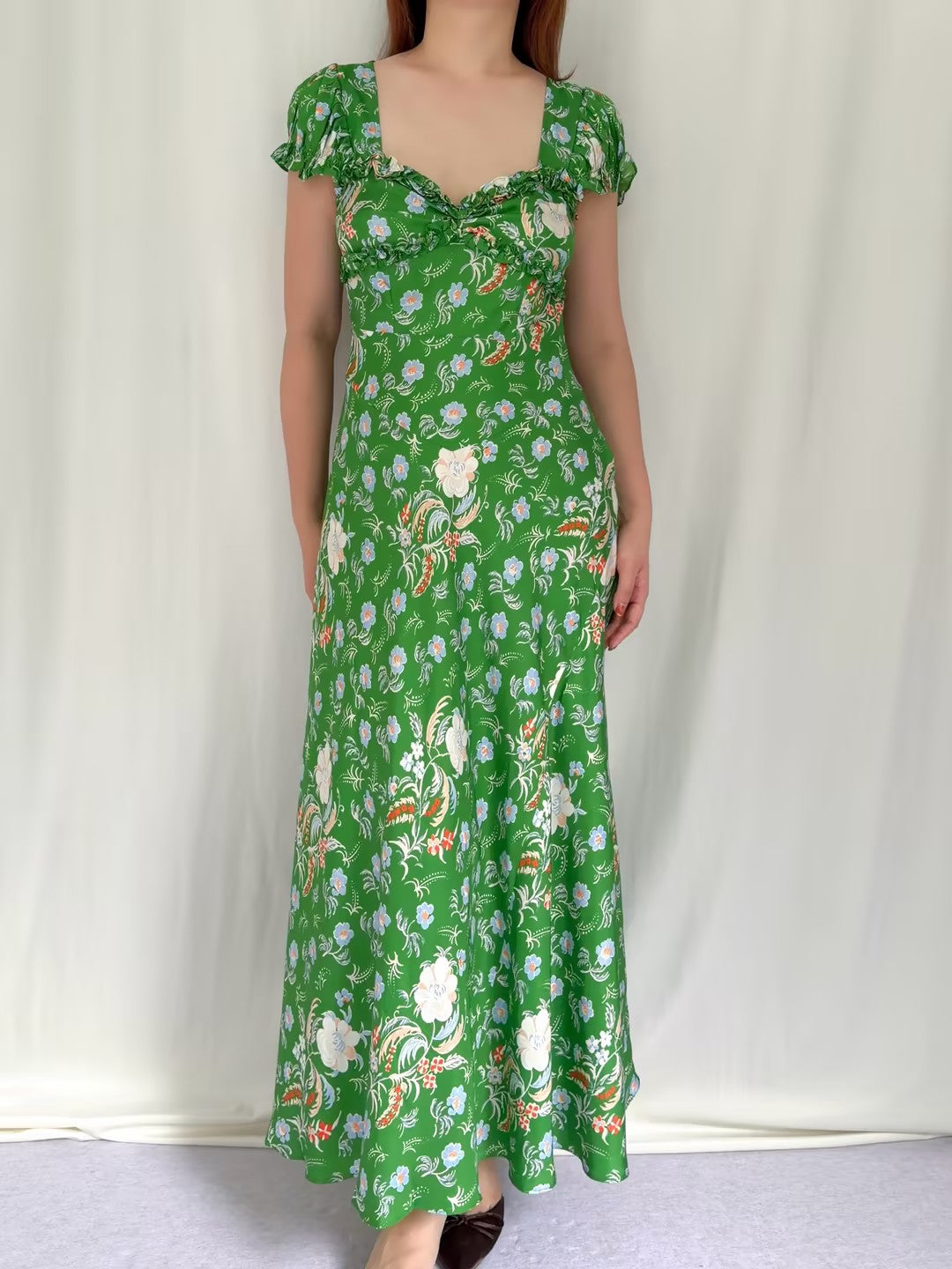 Valerine Dress - Emerald Hollyhock Hills