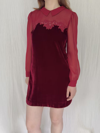 Madelynne Dress - Vino Rosso