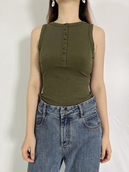 Felicien Tank Top in Khaki