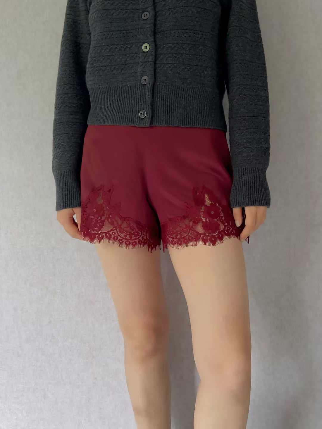 Fern Satin Short - Romance Burgundy