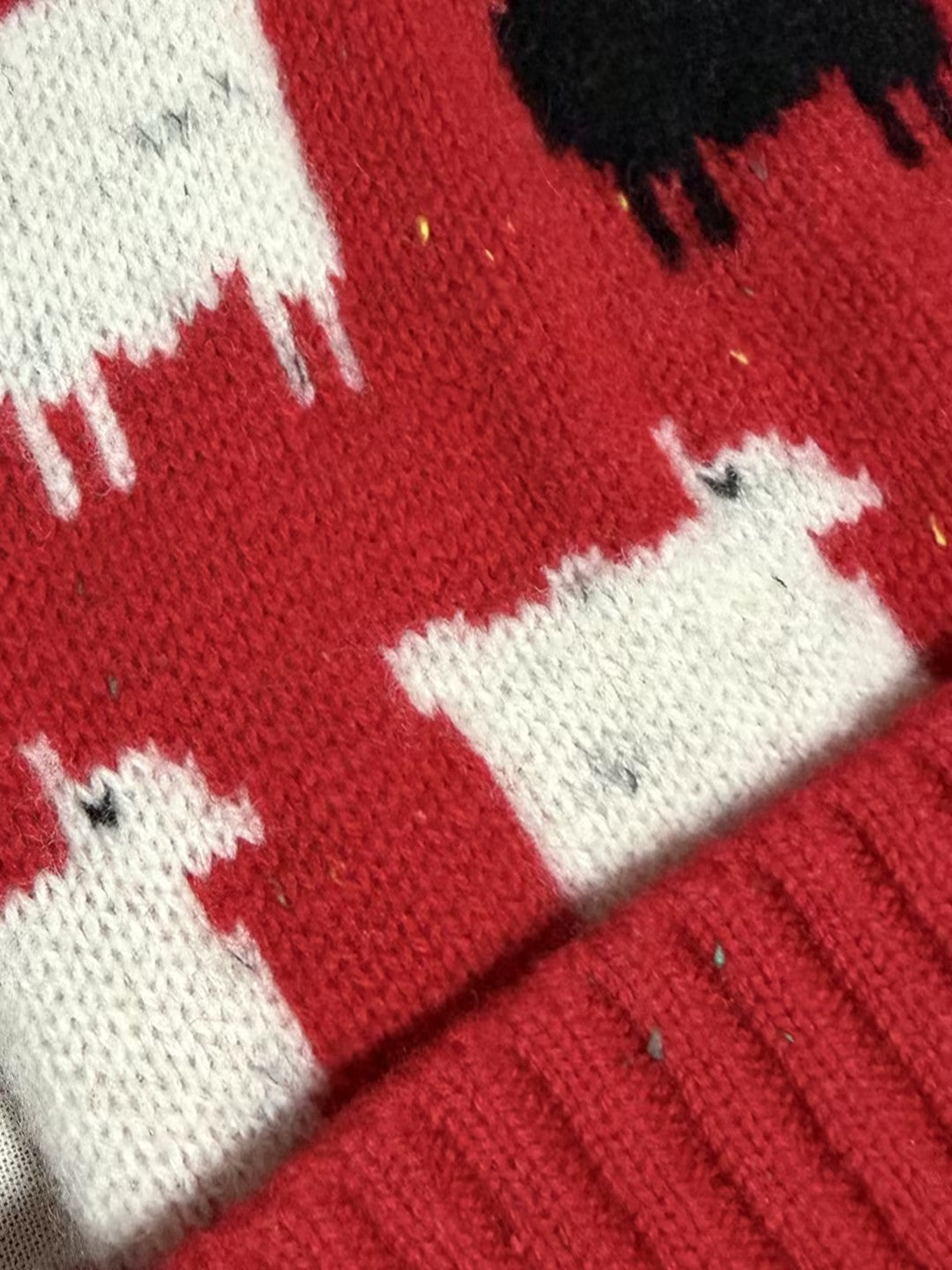Pull en coton à poils de mouton ajusté pour femme WW - Rouge Diana (nous contacter pour les autres tailles)