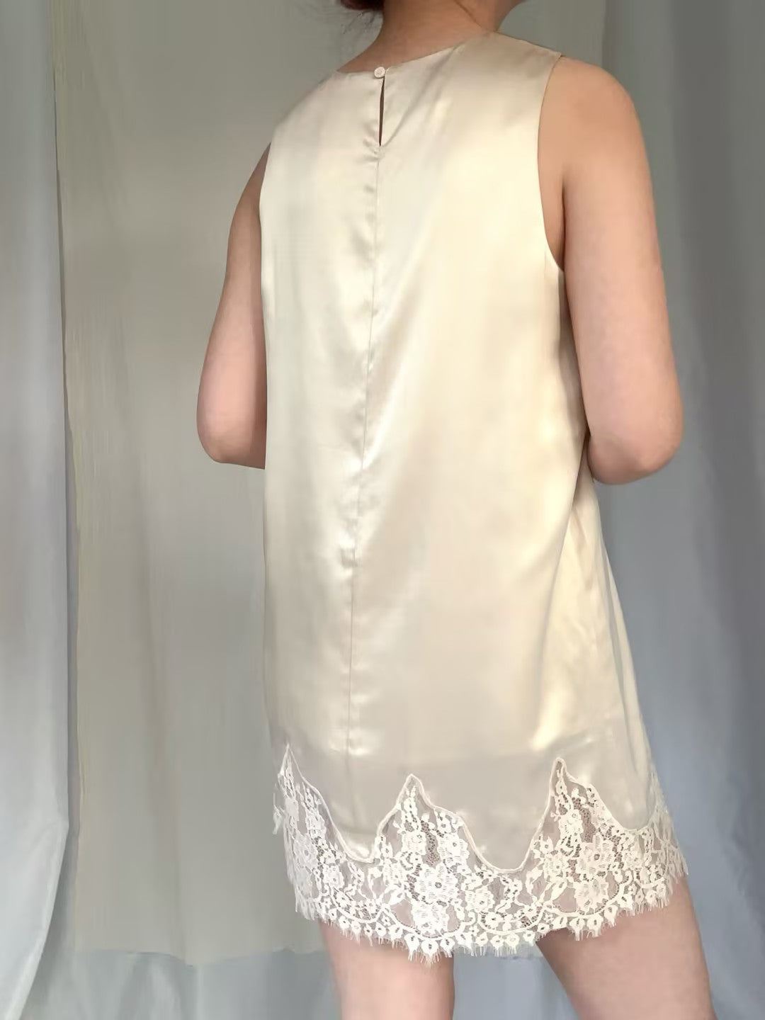 Jessalyn Silk Dress - Almond