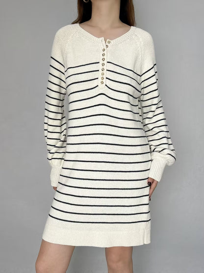 Leontine Striped Cotton Dress