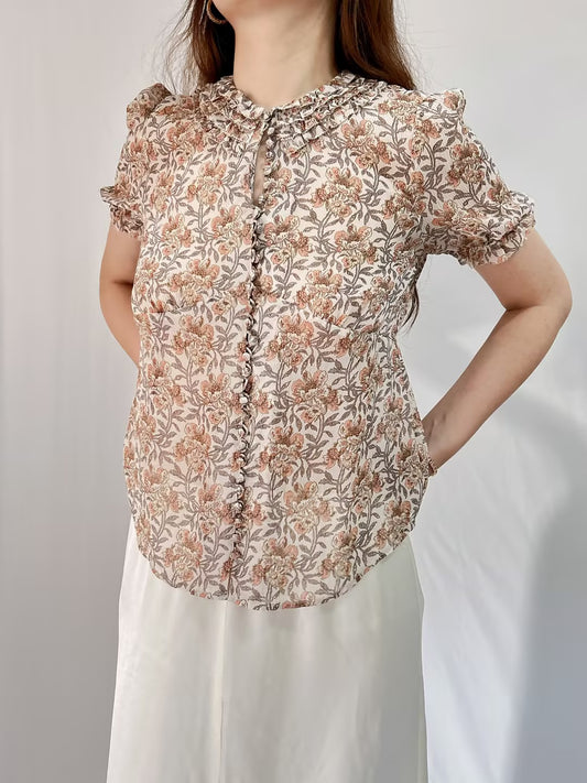 Floral Silk Blouse