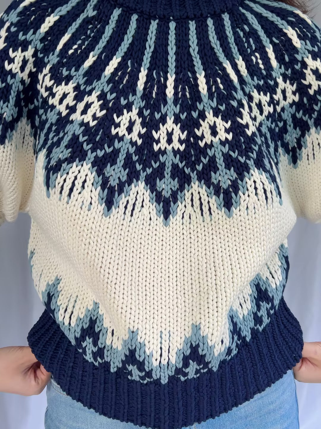 Marty Sweater - Navy Fairisle