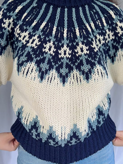 Marty Sweater - Navy Fairisle