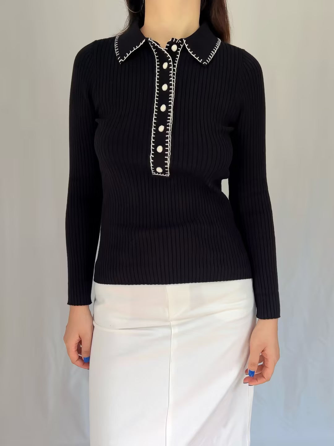 Armelle Jumper - Black Ecru
