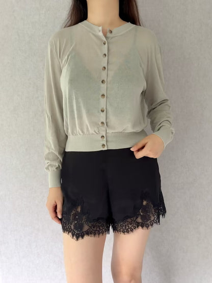 CL Hydra Sheer Cardigan - Stone in S