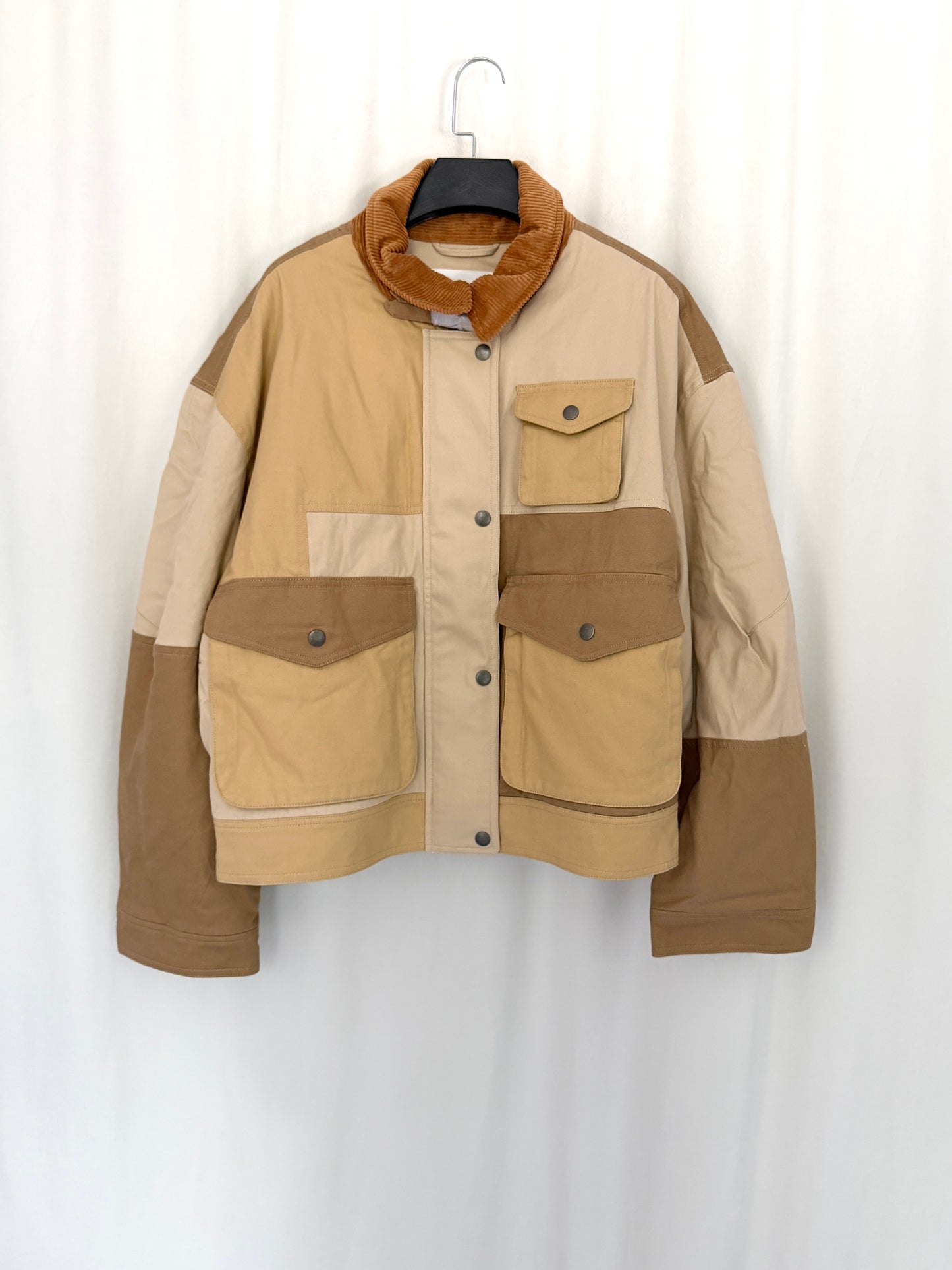 Risla Cotton Patchwork Jacket - Beige