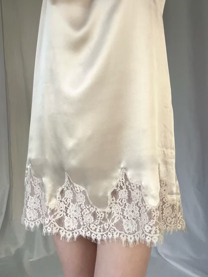 Jessalyn Silk Dress - Almond