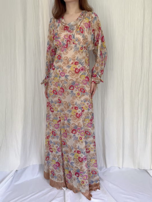 Robe mi-longue en dentelle Sohana en jaune jonquille