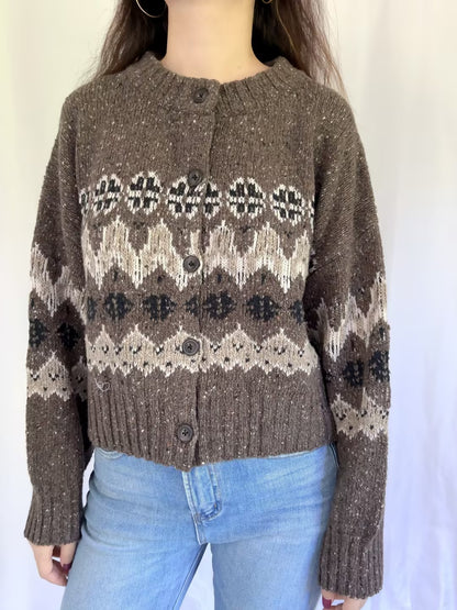 Cammie Sweater - Oak Moss Fairisle
