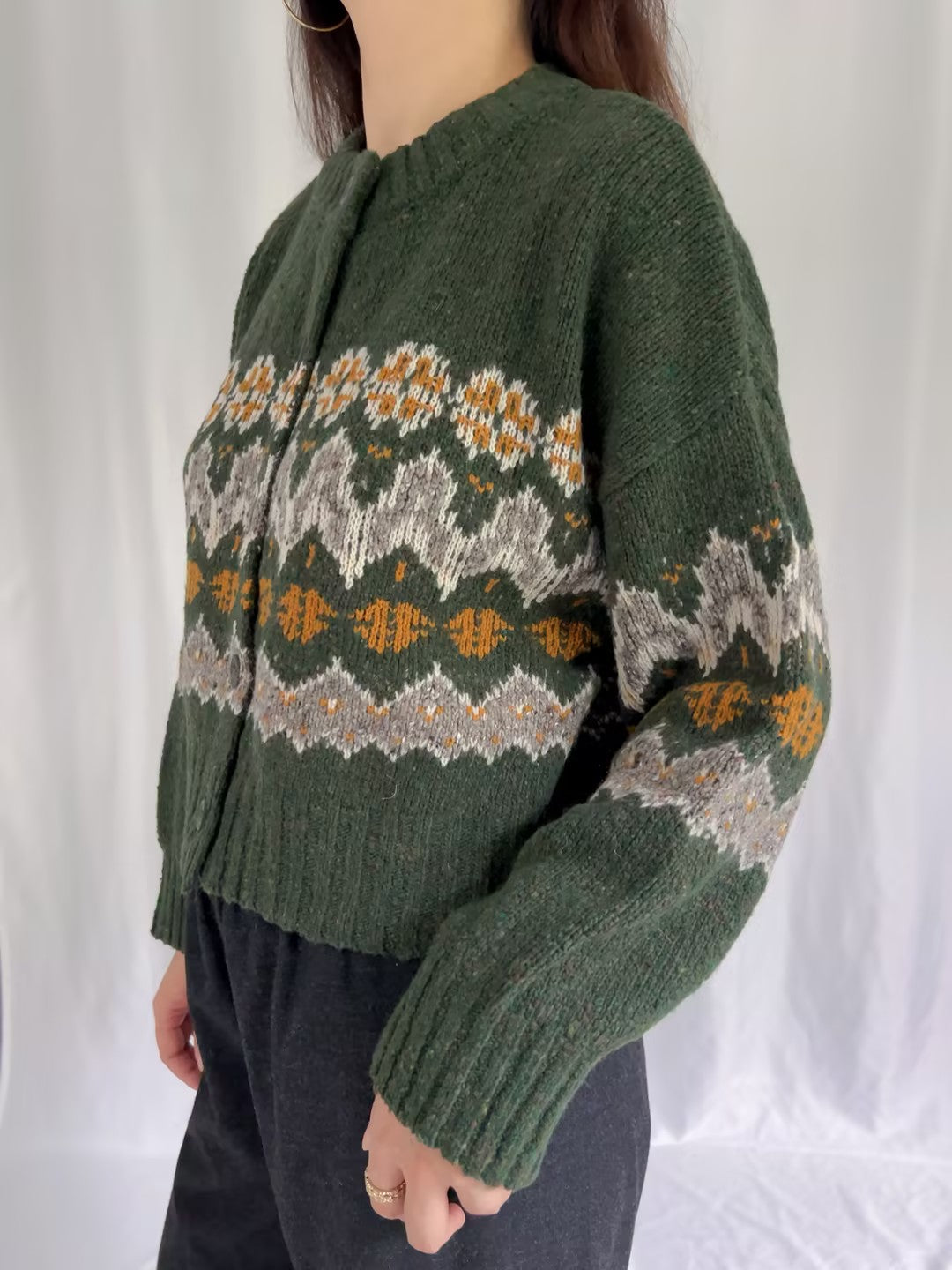 Cammie Sweater - Dark Forest Fairisle