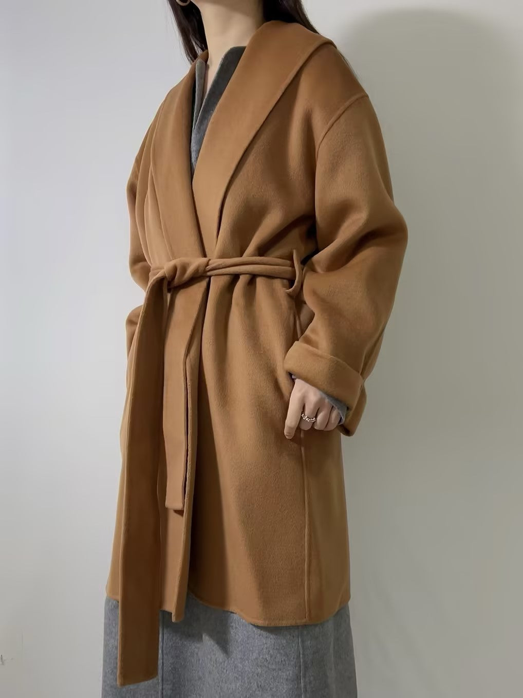 BMB Trullas Wool Coat - Raw Sugar in EU36