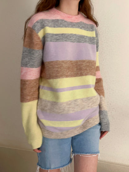 Multicolor Stripe Mohair Sweater