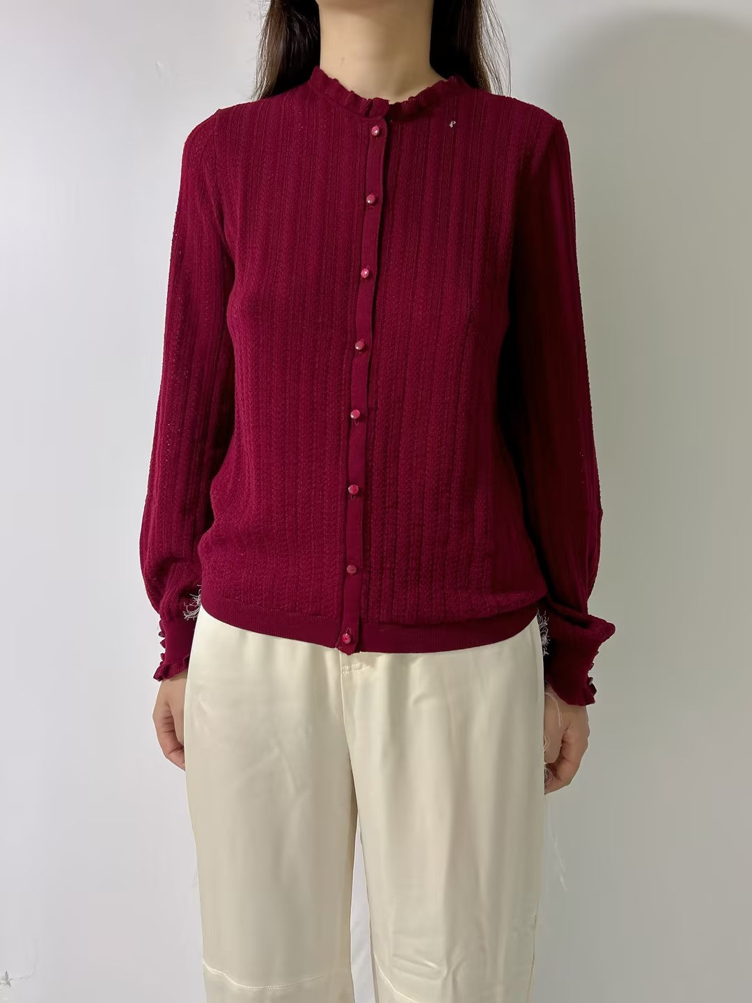 Louis Cardigan in Burgundy