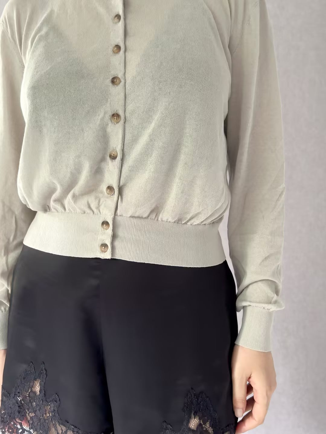 CL Hydra Sheer Cardigan - Stone in S