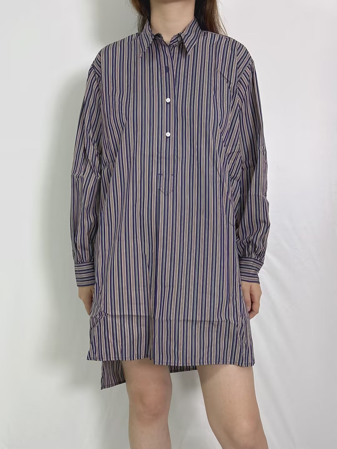 Jora Shirt Dress in San Marino Stripe