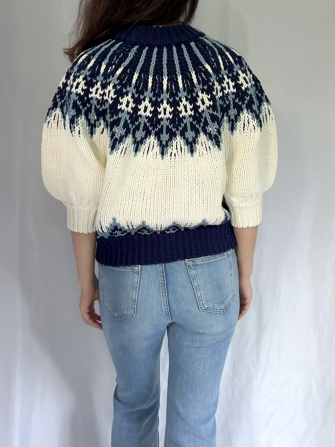Marty Sweater - Navy Fairisle