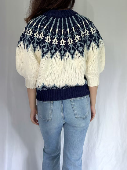 Marty Sweater - Navy Fairisle