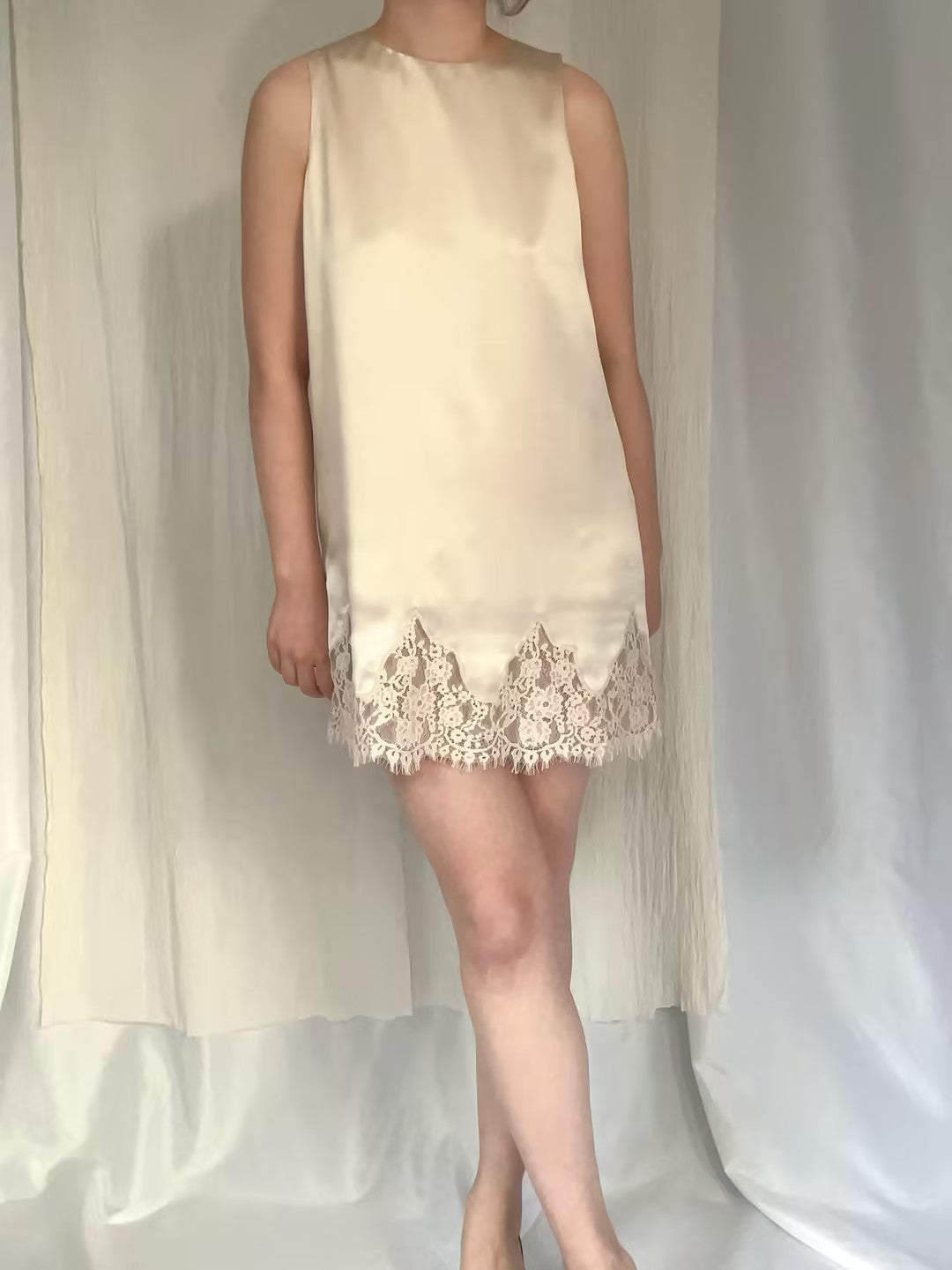 Jessalyn Silk Dress - Almond