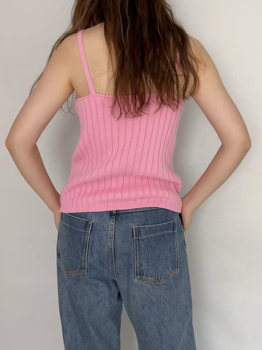 Ania Knit Tank Top Pink [size M sample sale]