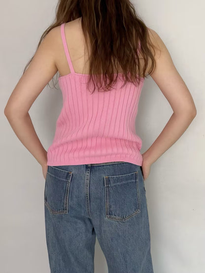 Ania Knit Tank Top Pink [size M sample sale]