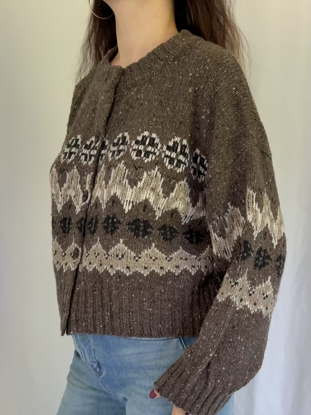 Cammie Sweater - Oak Moss Fairisle