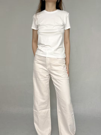 White Tiny Tee in Pima Cotton