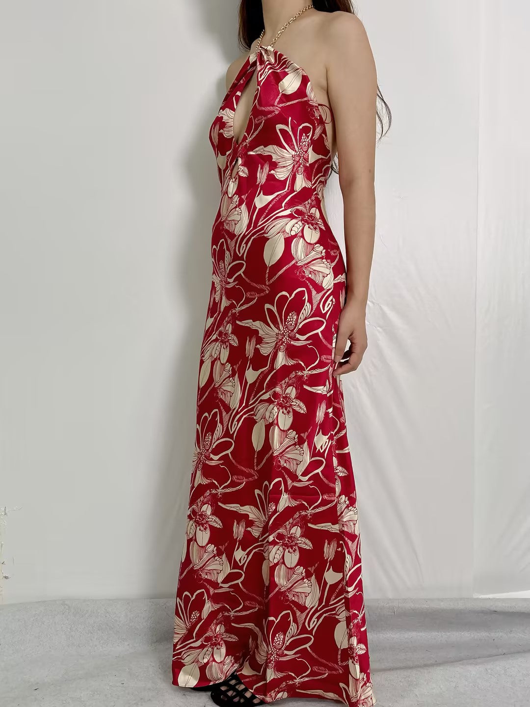 Yesenia Silk Maxi Dress [size M sample sale]