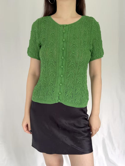 Milane Crochet Top - Green