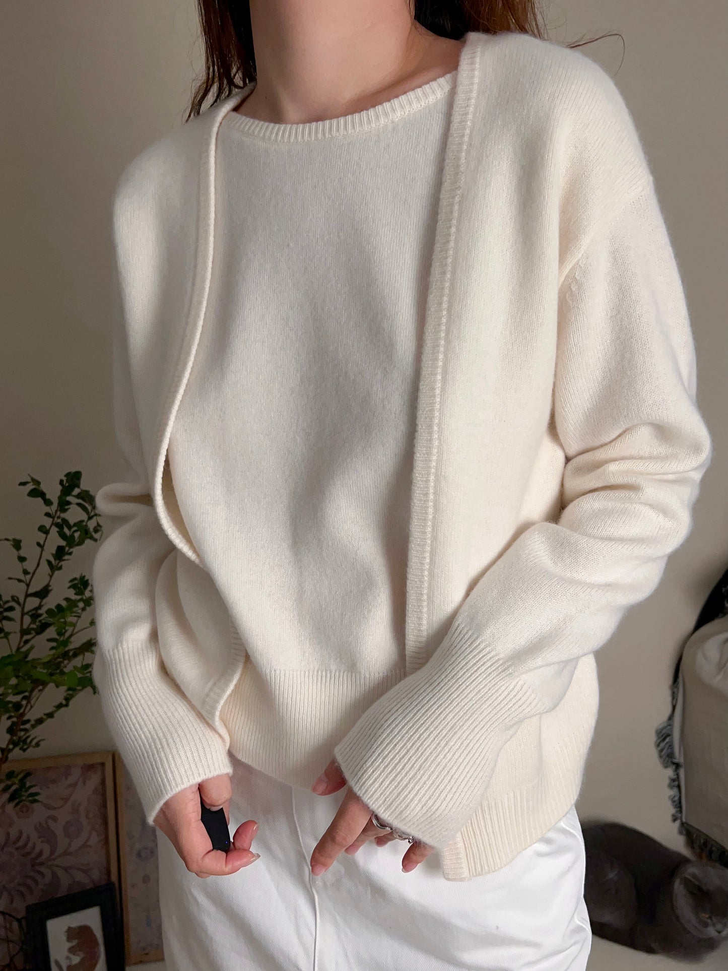 2-in-1 Cashmere Knit Jumper [size F sample sale]