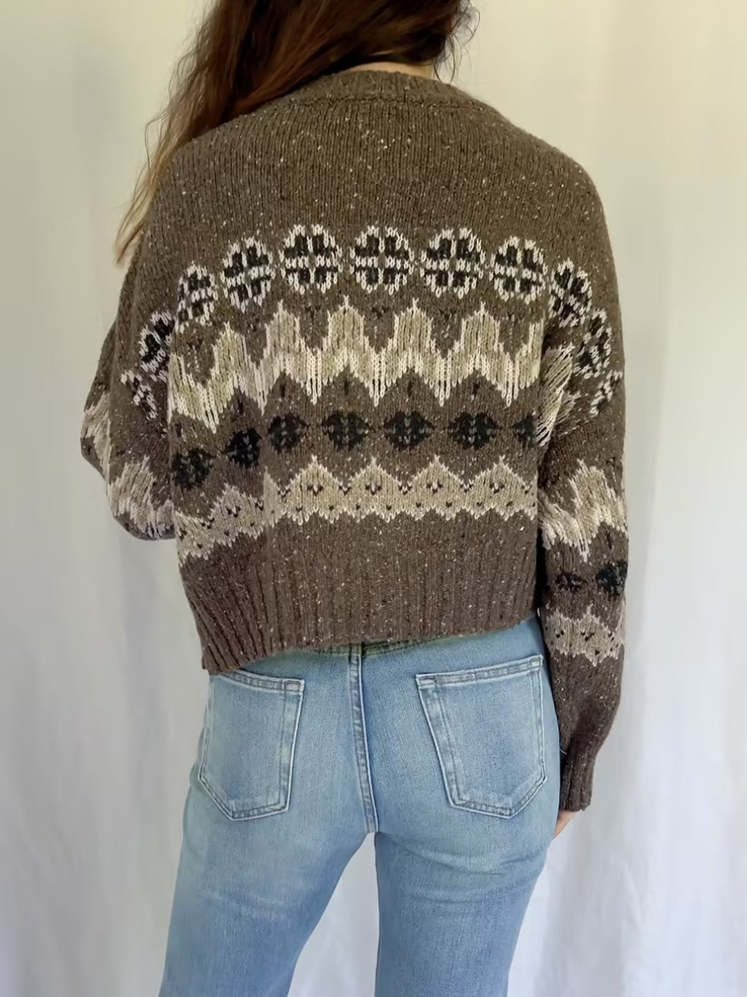 Cammie Sweater - Oak Moss Fairisle