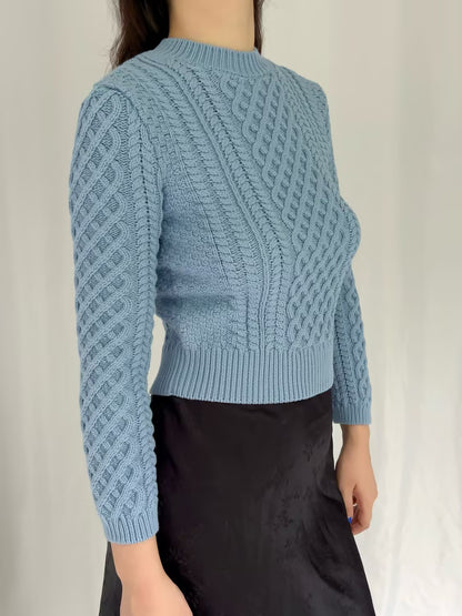 Cabbie Sweater - Ash Blue in S